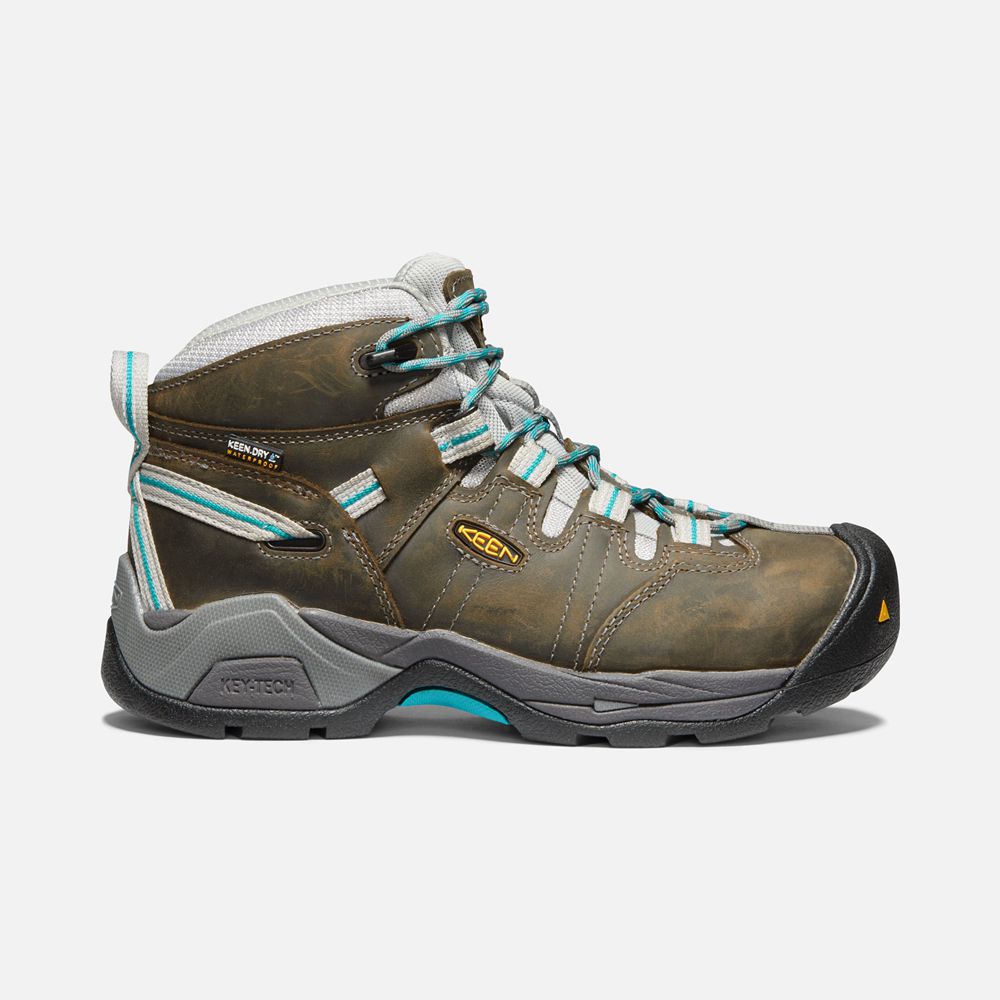 Cizme Keen Romania Dama Negrii Maro Detroit Xt Waterproof (Steel Toe) 1683-DWERQ